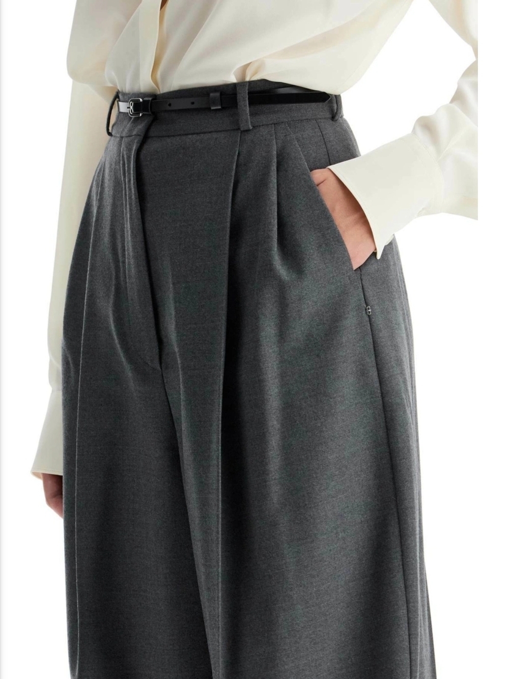 Sportmax Kiens12 Oversized Tailored Over Pants NWT Wide-Leg Statement Trousers 8 - Picture 4 of 16